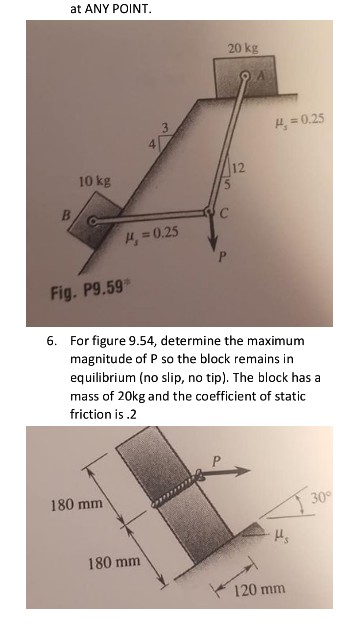 Solved Statics Chapter 8 Homework (Friction) Answer Each | Chegg.com