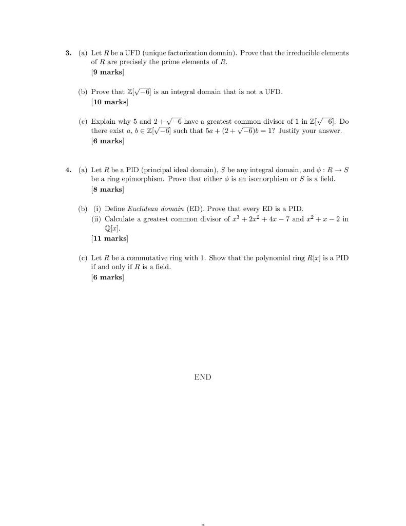 Solved 3. (a) Let R be a UFD (unique factorization domain). | Chegg.com