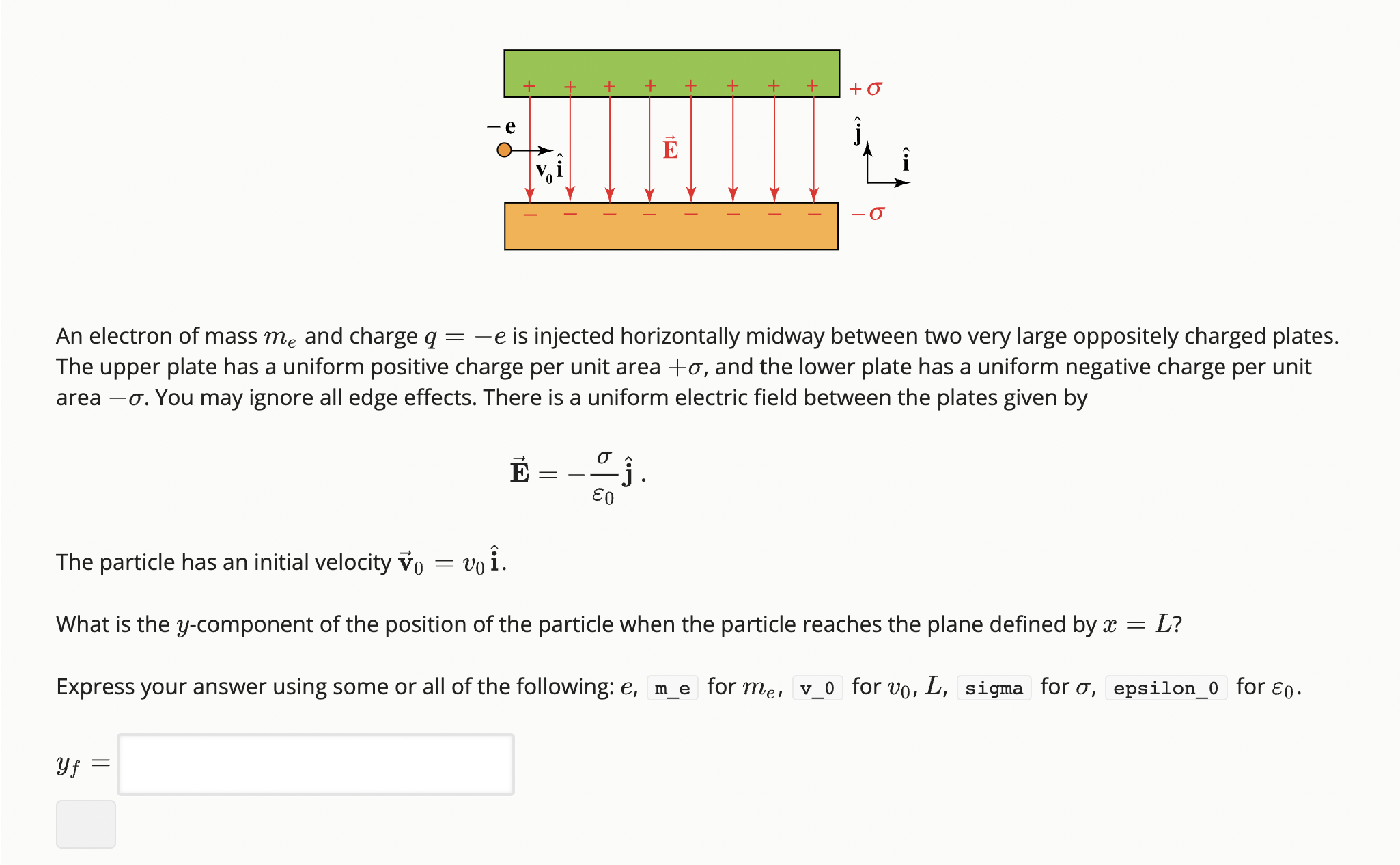 Solved An electron of mass me and charge q=−e is injected | Chegg.com