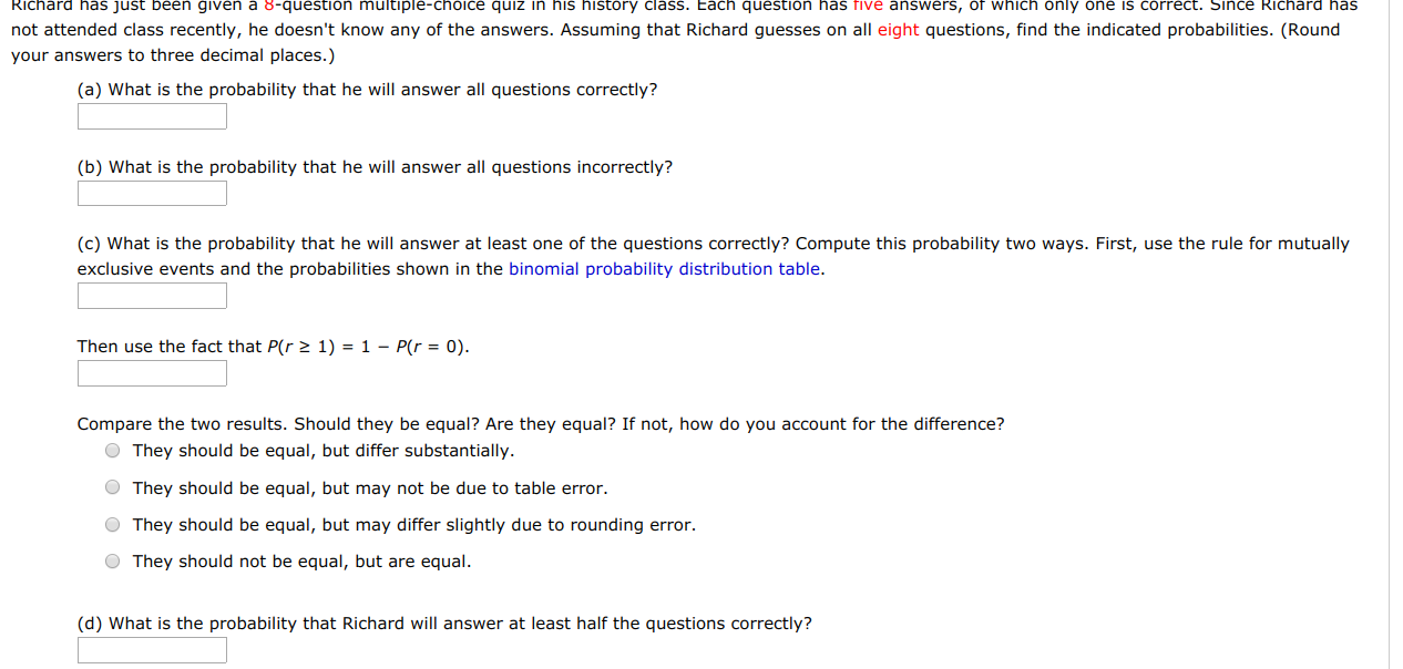 Solved Consider A Binomial Experiment With N 7 Trials W