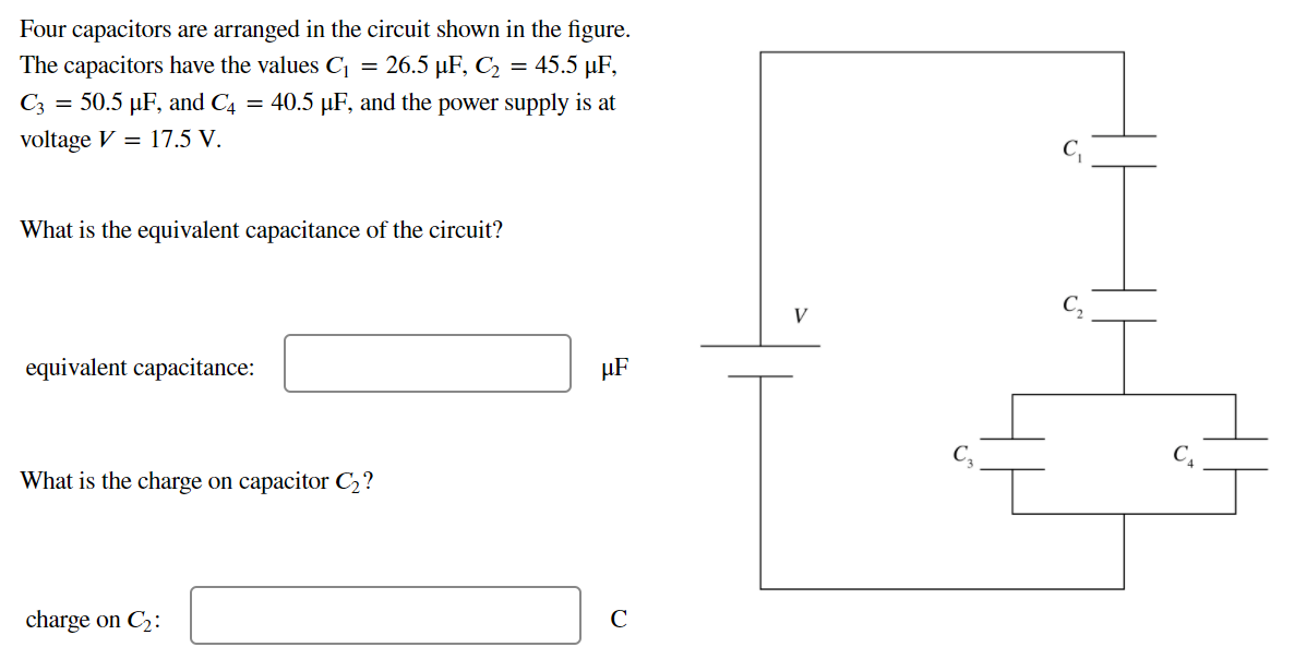 Solved Four Capacitors Are Arranged In The Circuit Shown In Chegg Com