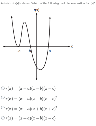 Solved A sketch of r(x) is shown. Which of the following | Chegg.com