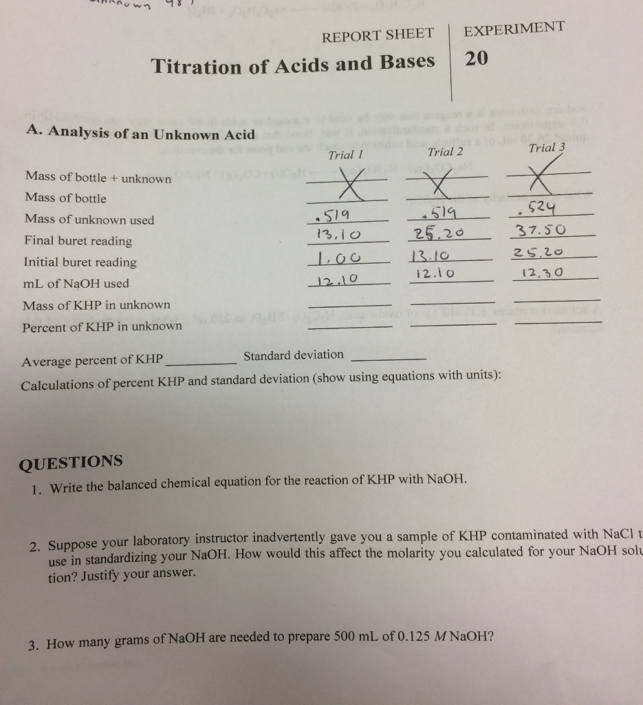 Solved Hello can you please show me how to calculate Mass of