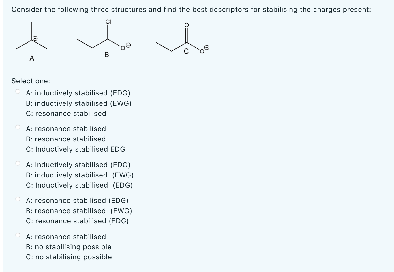 Solved Consider the following three structures and find the | Chegg.com