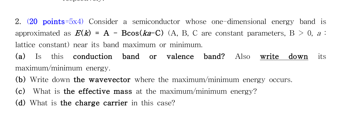 Solved 2. ( 20 ﻿points \( =5 \times 4 \) ) ﻿Consider a | Chegg.com