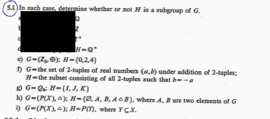 Solved 5 1in Each Case Determine Whether Or Not H Is A S Chegg Com