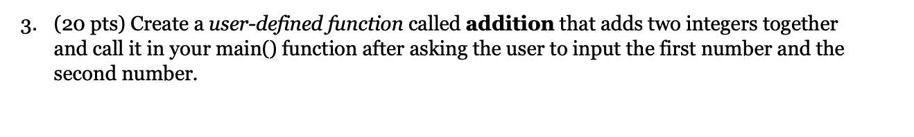 Solved 3. (20 pts) Create a user-defined function called | Chegg.com