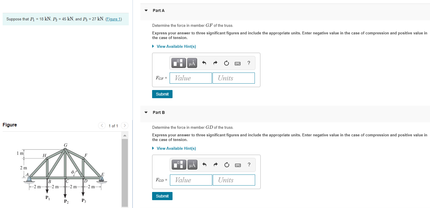 Solved Suppose that P₁ = 18 kN, P₂ = 45 kN, and P3 = 27 kN. | Chegg.com