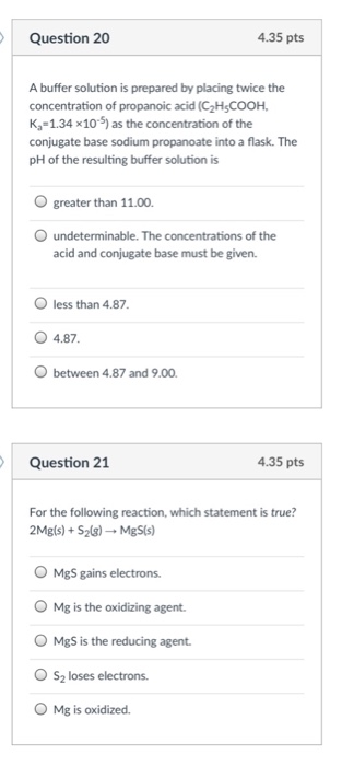 Solved The reaction of an acid with a base will produce a | Chegg.com