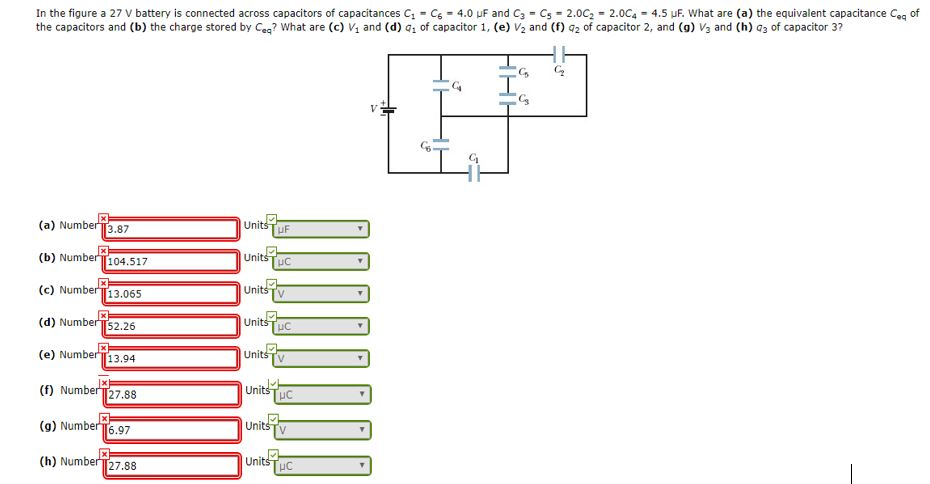 Solved In the figure a 27 V battery is connected across | Chegg.com