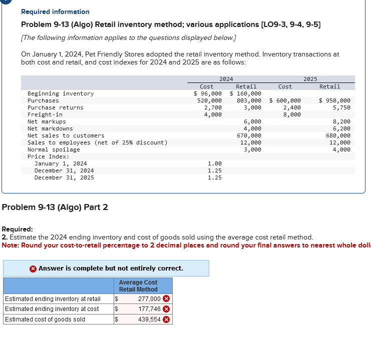 Solved Problem 9 13 Algo Part 2Required Estimate The 2024 Chegg Com   Screenshot2023 11 09125331 