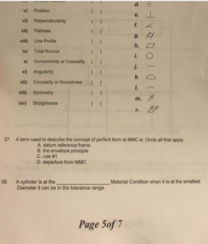 Solved 34 Sketch a drill depth symbol below. 35. Sketch a | Chegg.com