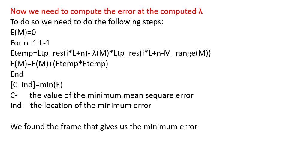 write a MATLAB code to perform an LTP filter and this | Chegg.com