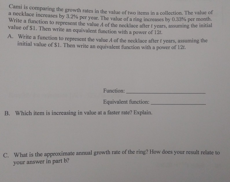 Solved Am Is Comparing The Growth Rates In The Value Of Two Chegg Solved Am Is Comparing The Growth Rates In The Value Of Two Chegg