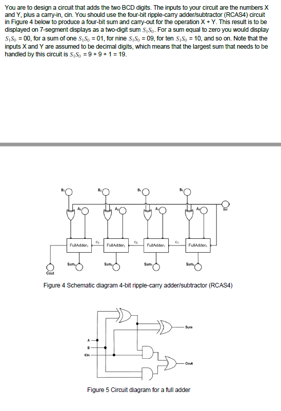 Solved You are to design a circuit that adds the two BCD | Chegg.com