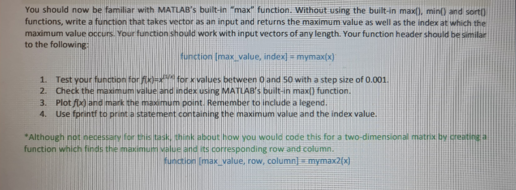 Solved You should now be familiar with MATLAB s built in Chegg