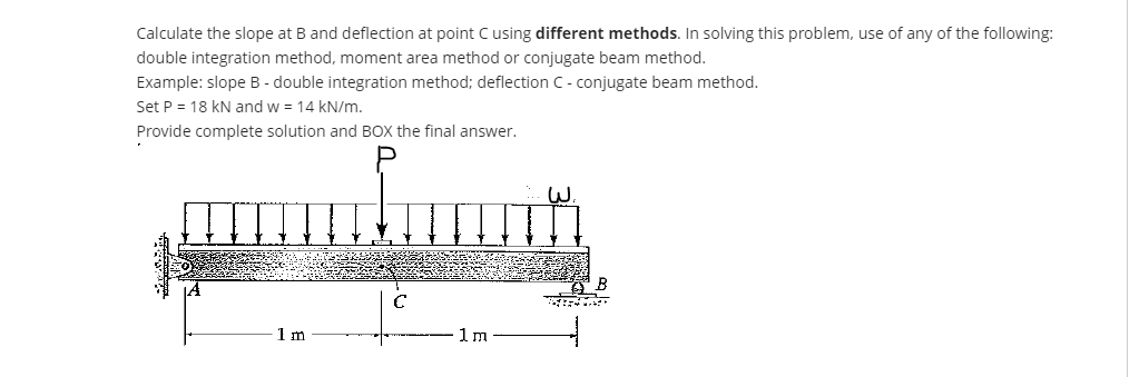 Solved Calculate The Slope At B And Deflection At Point C | Chegg.com