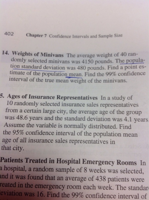 Solved 402 Chapter 7 Confidence Intervals and Sample Size | Chegg.com