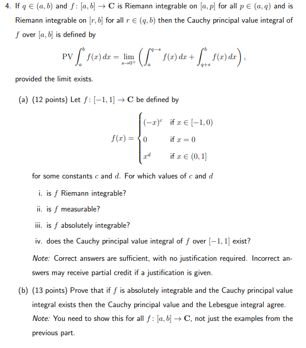 4 If Q A B And F A B C Is Riemann Chegg Com