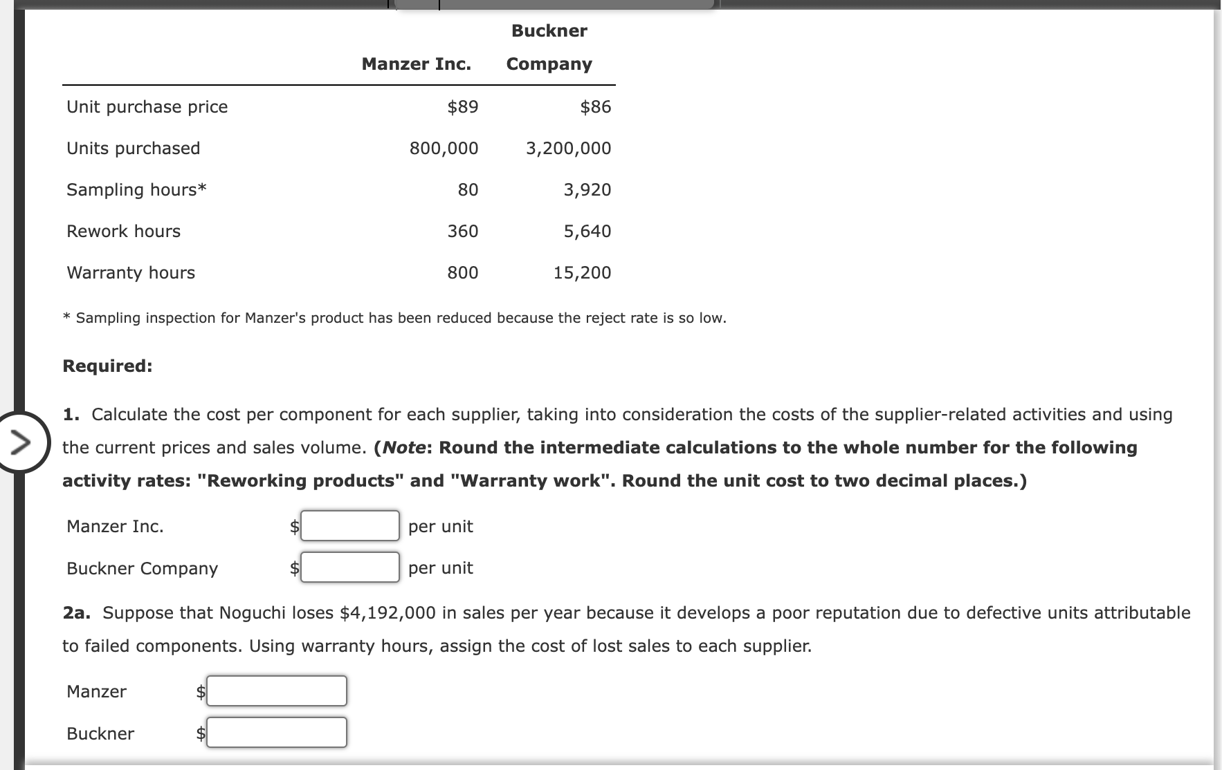 Solved * Sampling inspection for Manzer's product has been | Chegg.com