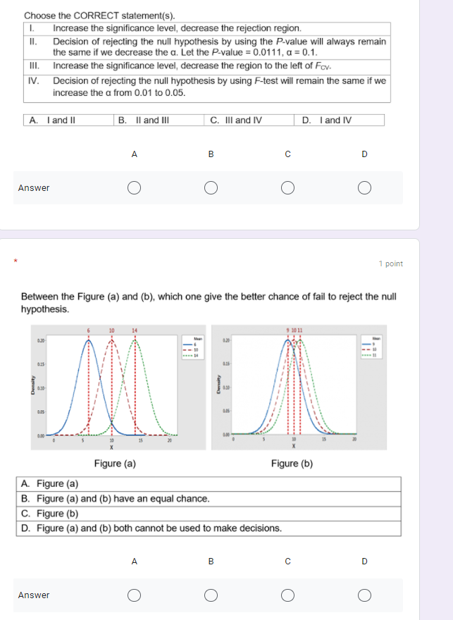 Solved Choose the CORRECT statement(s). I. Increase the | Chegg.com