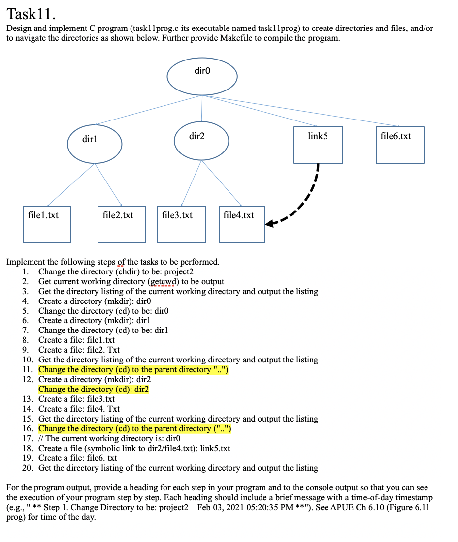 Solved Task11 Design And Implement C Program Taskllprogc 4410