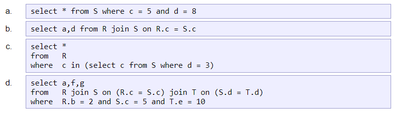 Translate the SQL queries below into an efficient | Chegg.com