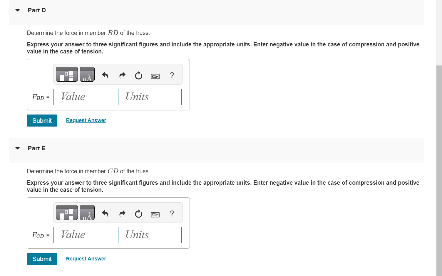 Solved Set P1=3kN,P2=5kN. (Figure 1)Determine the force in | Chegg.com