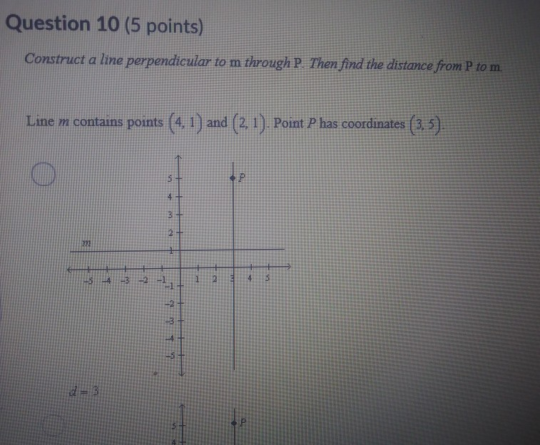 Solved Question 10 (5 points) Construct a line perpendicular | Chegg.com