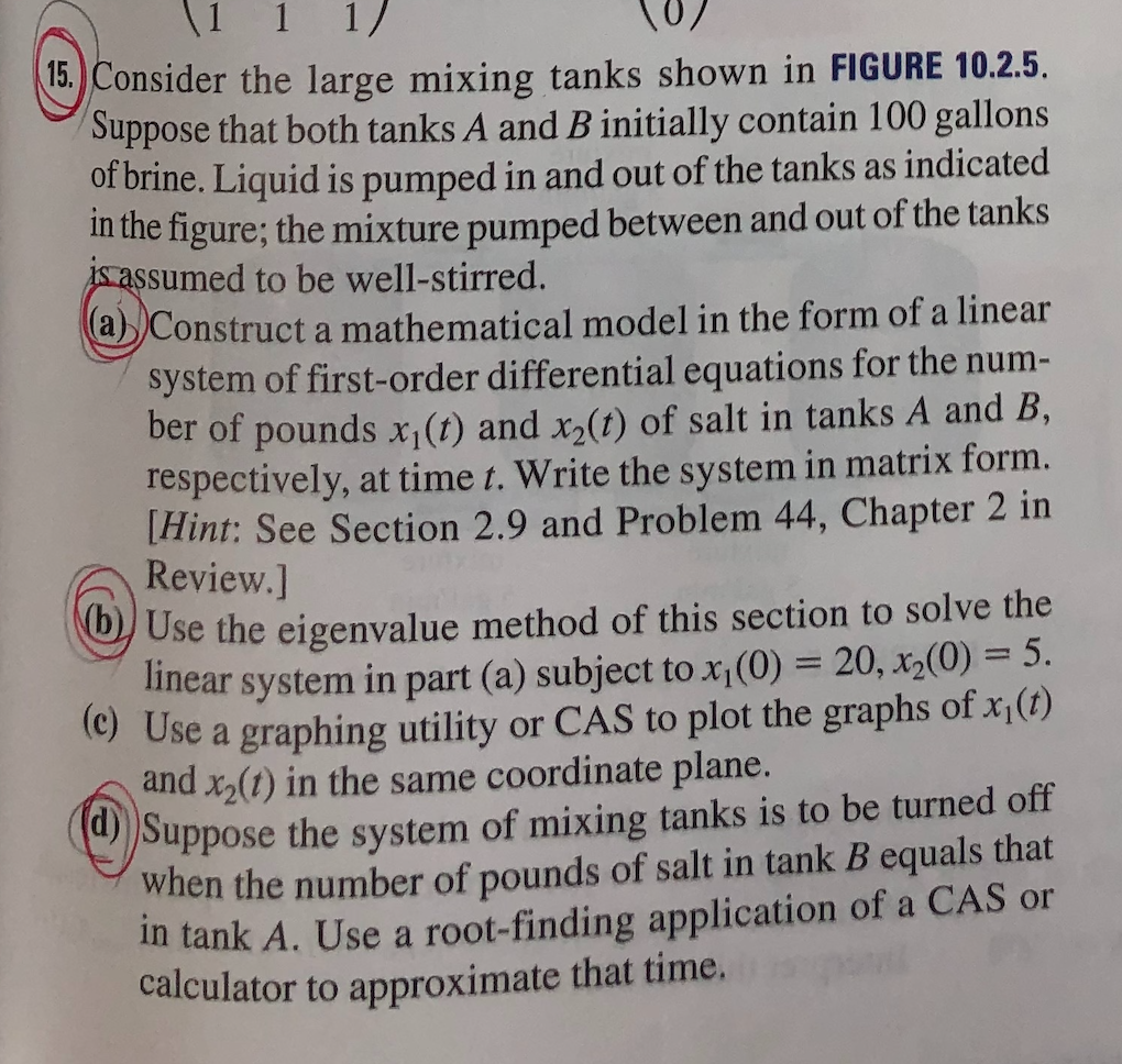 Solved \1 1 1 / 15. Consider the large mixing tanks shown in | Chegg.com