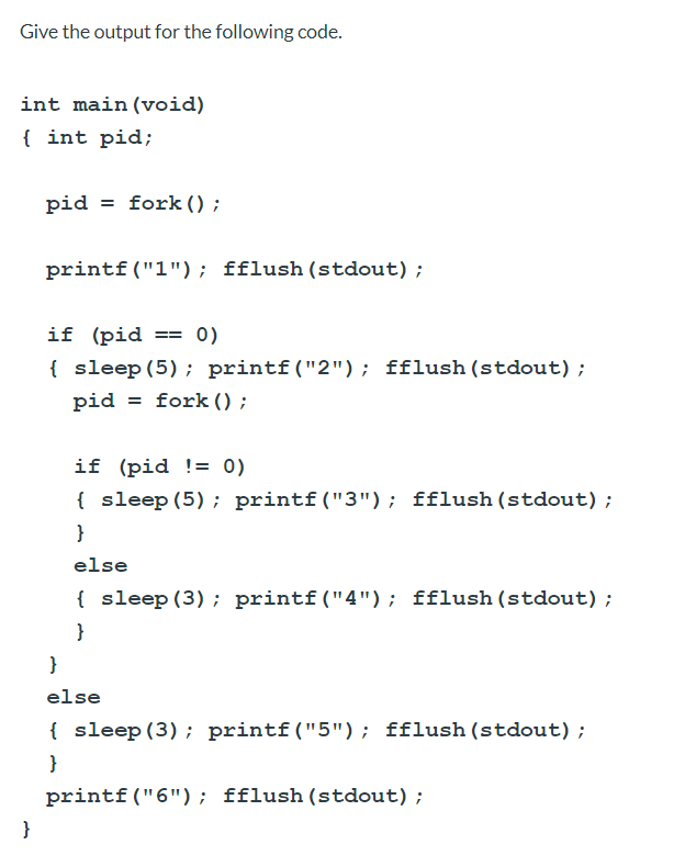 Solved Give the output for the following code. int | Chegg.com