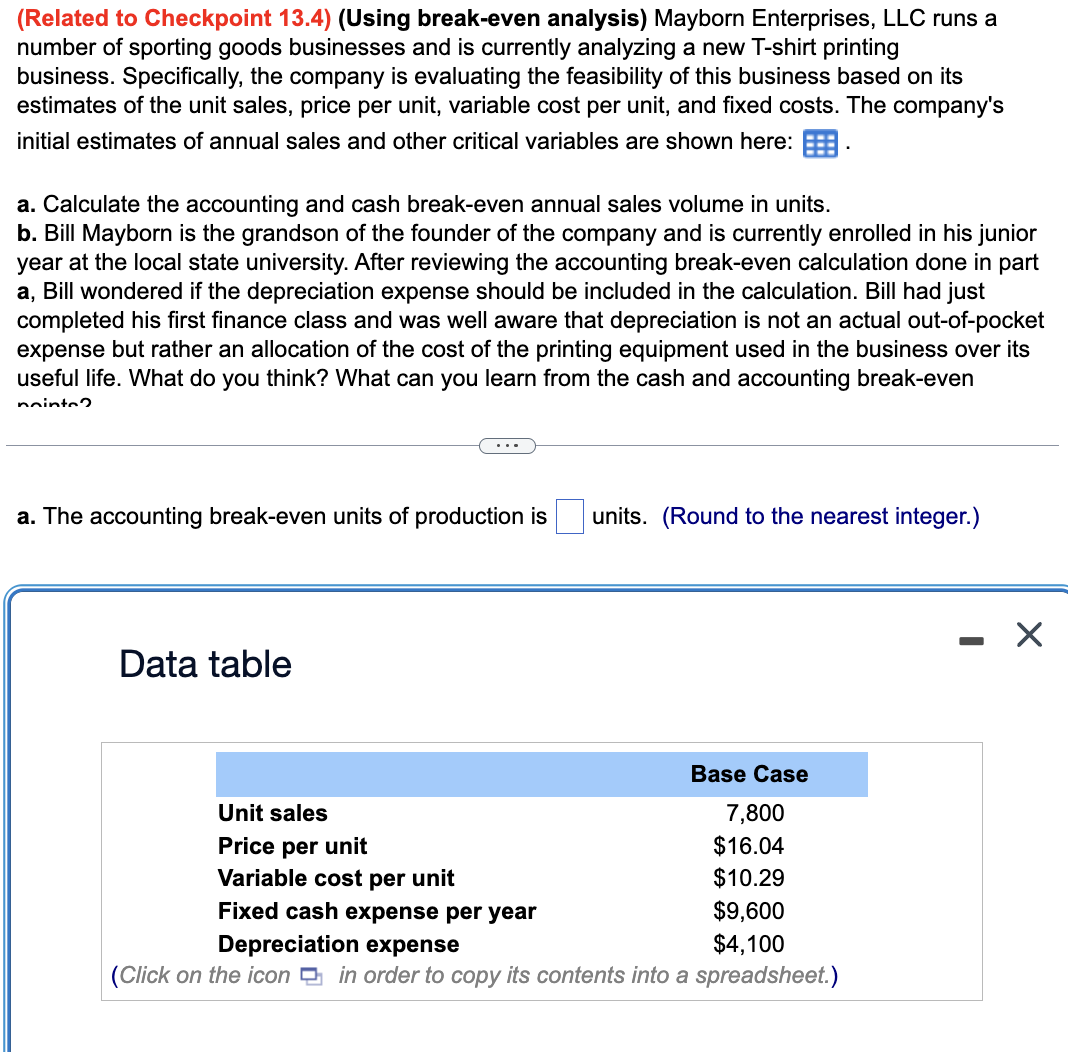 Solved a. Calculate the missing information for each of the | Chegg.com