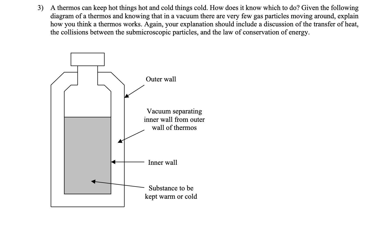 How does liquid remain hot or cold for a long time in a thermos flask  because there is no loss or gain of heat? - Quora