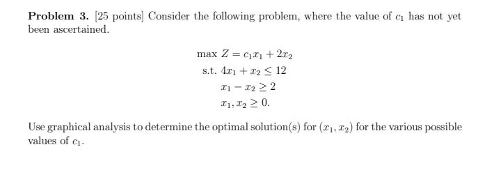 Solved Problem 3. [25 Points] Consider The Following | Chegg.com