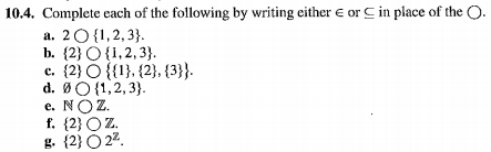 Solved 10.4. Complete each of the following by writing | Chegg.com
