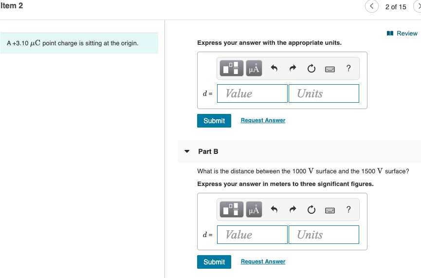 Solved A 3 10 Mcmc Point Charge Is Sitting At The Origin Chegg Com