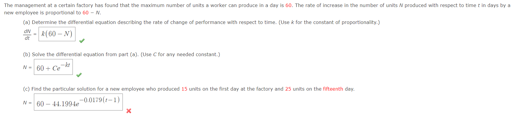 Solved The management at a certain factory has found that | Chegg.com