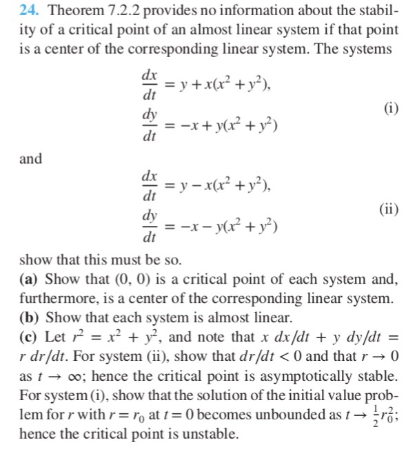 Problem 24 in §7.2 of Brannan and Boyce (p.476 in 3rd | Chegg.com