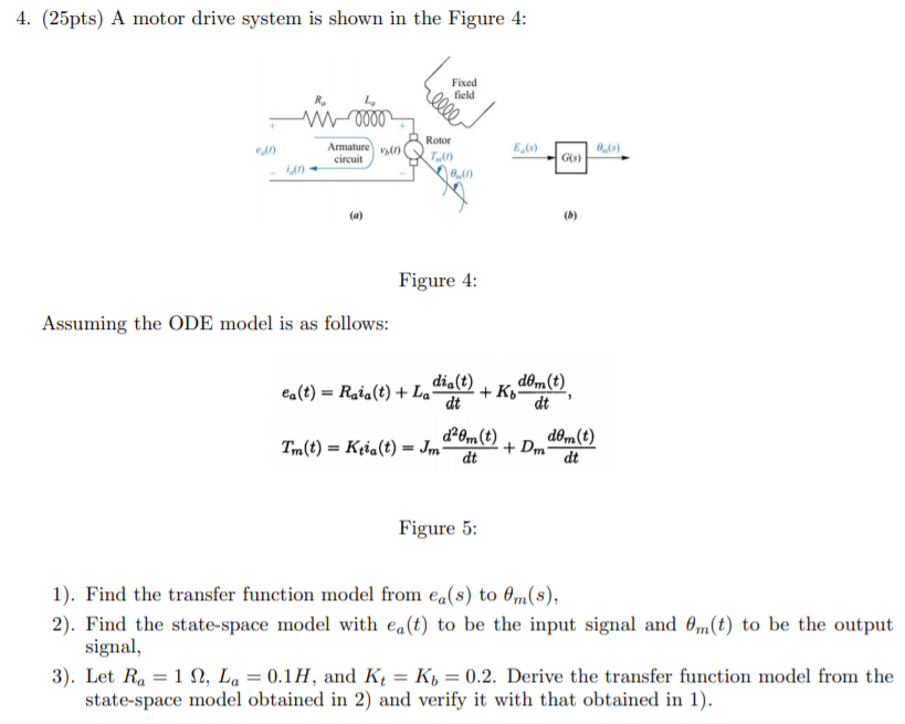 Solved 4. (25pts) A motor drive system is shown in the | Chegg.com