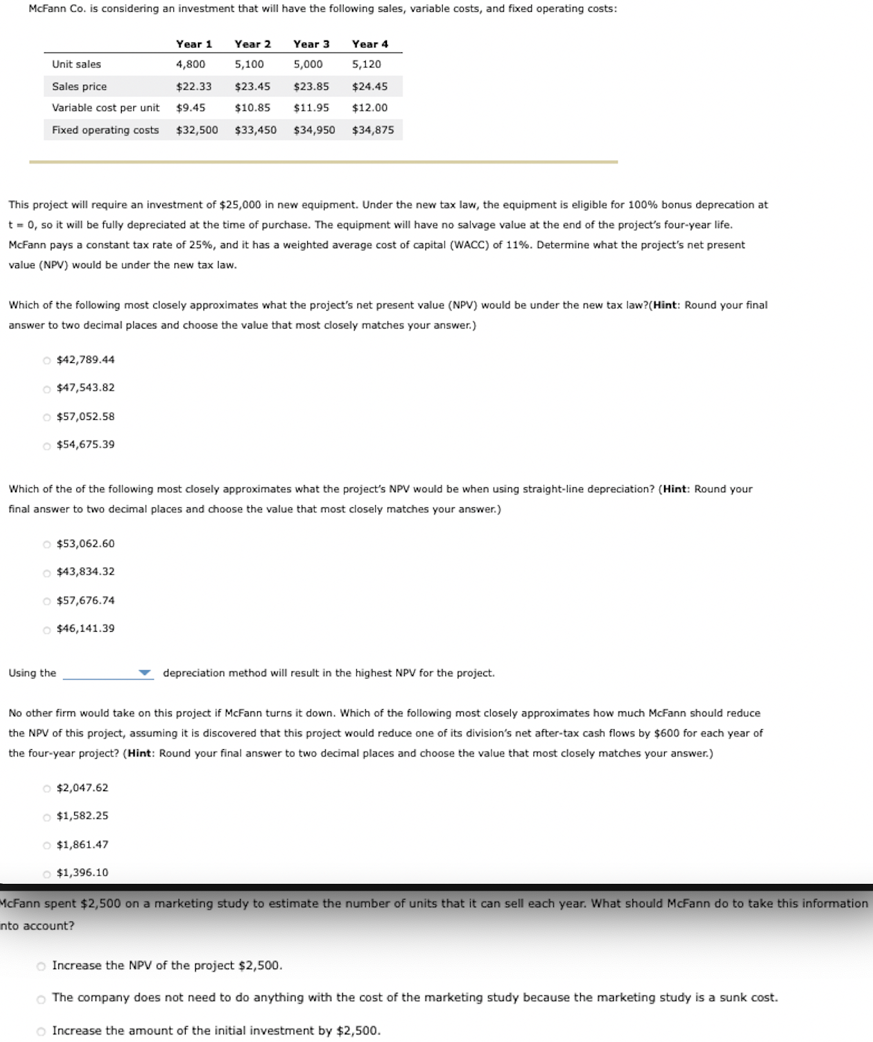 Solved This project will require an investment of 25,000 in