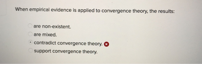 empirical evidence for the convergence hypothesis