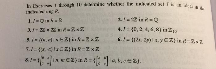 Solved In Exercises through 10 determine whether the | Chegg.com