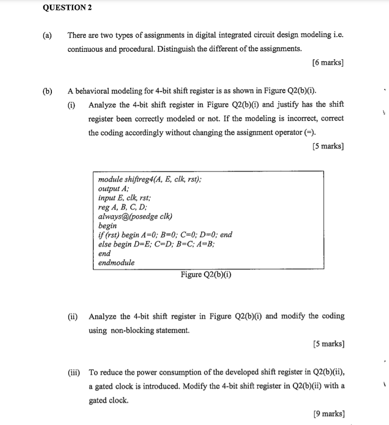 Solved QUESTION 2 (a) There are two types of assignments in | Chegg.com