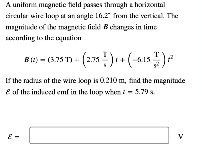 Solved A Uniform Magnetic Field Passes Through A Horizontal | Chegg.com