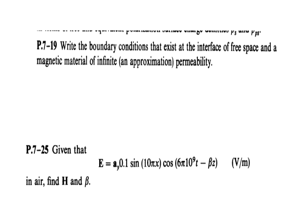 Solved P.7-19 Write The Boundary Conditions That Exist At | Chegg.com