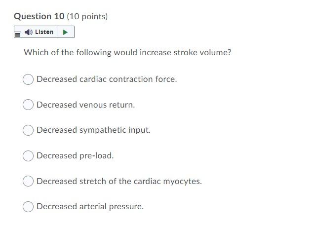 Solved Question 10 (10 points) Listen Which of the following | Chegg.com