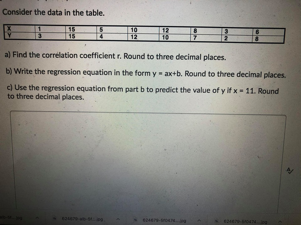 Solved Consider the data in the table below. 5 х Y 14 4 0 16 | Chegg.com