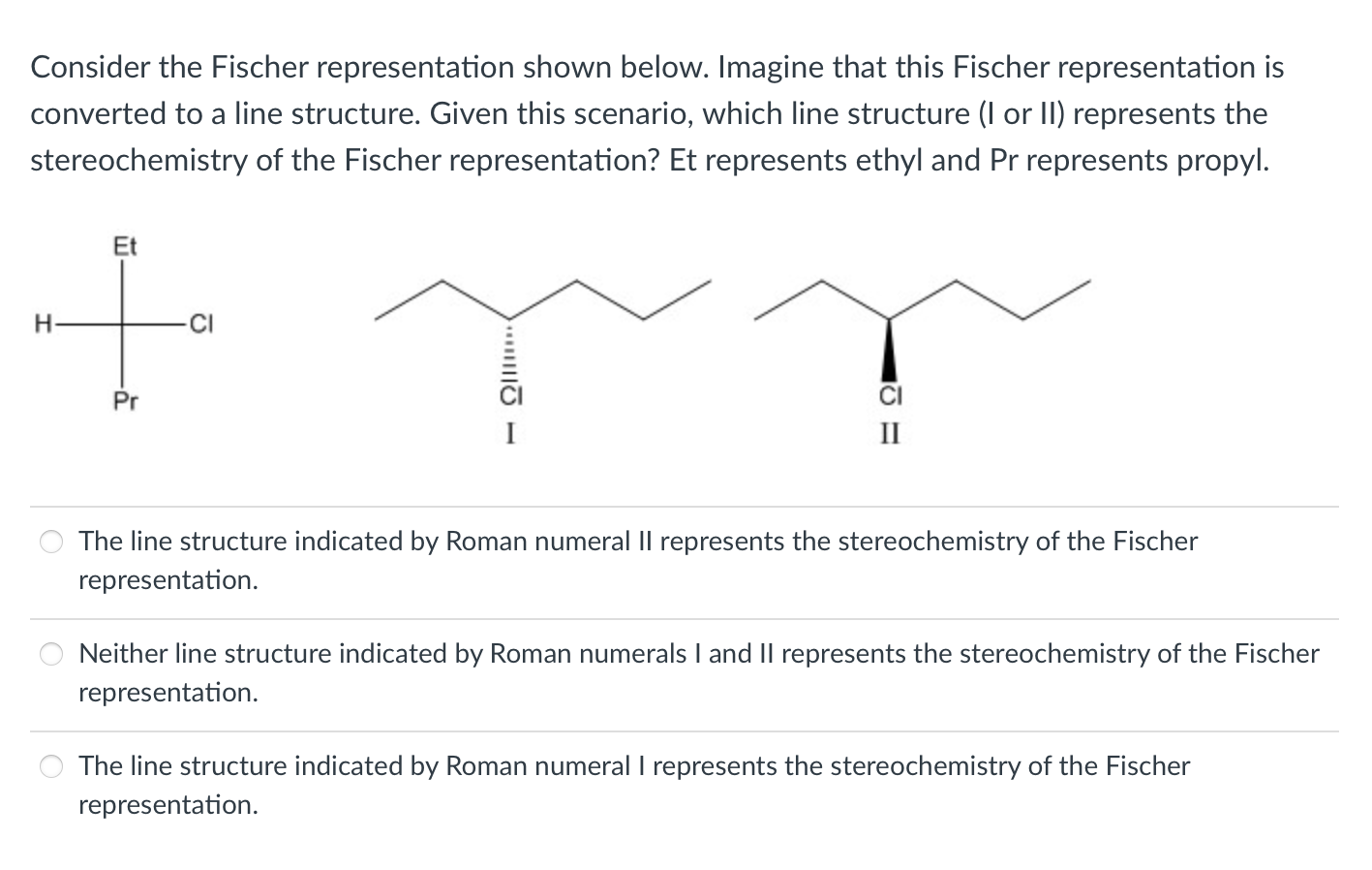 Solved Consider the Fischer representation shown below. | Chegg.com