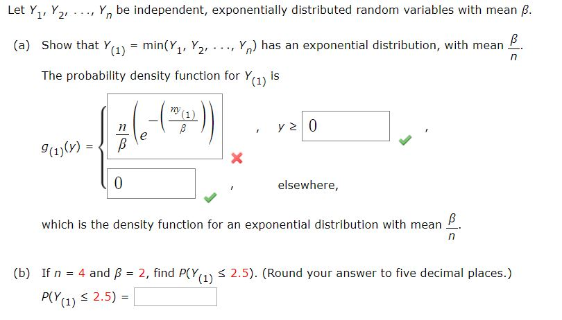 Solved Let Y1 Y24 Yo Be Independent Exponentially Distr Chegg Com