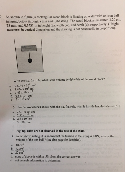 Solved As shown in figure, a rectangular wood block is